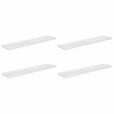vidaXL Wandschappen zwevend 4 st 120x23,5x3,8 cm MDF hoogglans wit