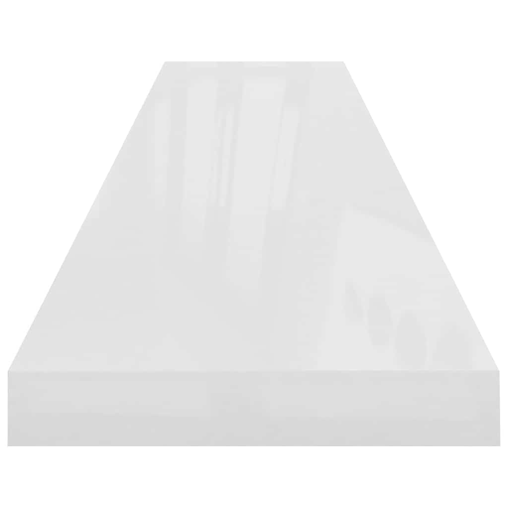 vidaXL Wandschappen zwevend 4 st 120x23,5x3,8 cm MDF hoogglans wit