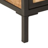 vidaXL Wastafelkast 55x35x60 cm massief mangohout en ijzer