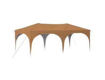 vidaXL Pop-up partytent 575 x 288 x 245 cm Beige Oxford Stof