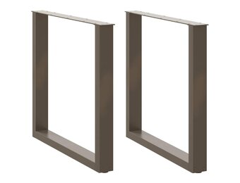 vidaXL Eettafelpoten 2 st U-vormig 80x(72-73) cm staal naturel