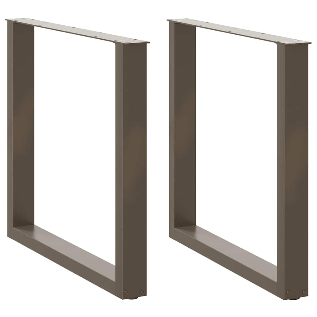 vidaXL Eettafelpoten 2 st U-vormig 80x(72-73) cm staal naturel