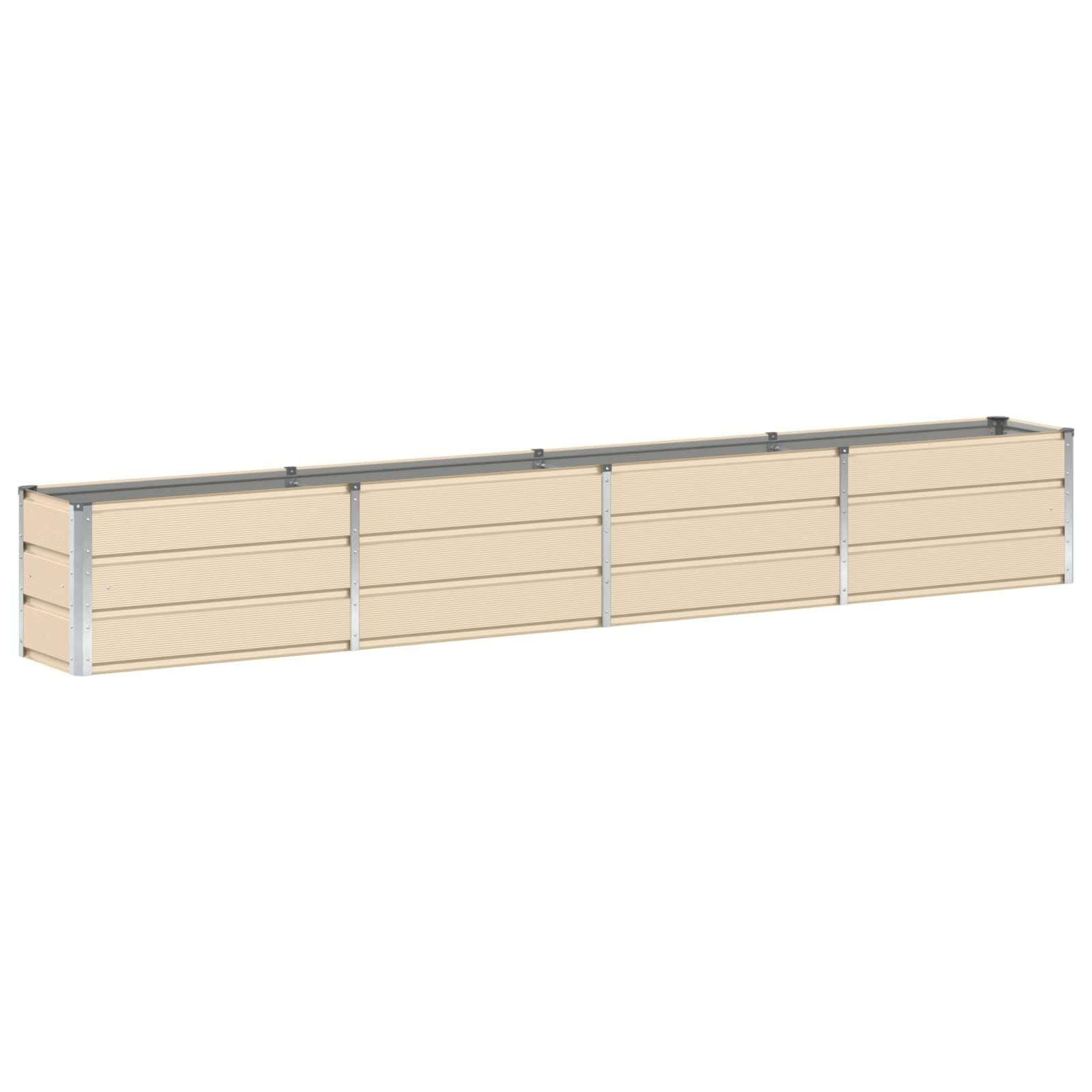 vidaXL Plantenbak Ivoor 320 x 40 x 45 cm Staal