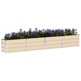 vidaXL Plantenbak Ivoor 320 x 40 x 45 cm Staal