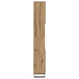 vidaXL Badkamerkast 30x30x190 cm bewerkt hout artisanaal eikenkleurig