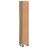 vidaXL Badkamerkast 30x30x190 cm bewerkt hout artisanaal eikenkleurig