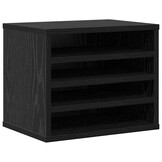 vidaXL Bureau Organizer Zwart Eiken 36 x 26 x 29,5 cm Bewerkt hout