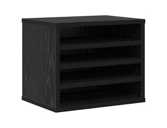 vidaXL Bureau Organizer Zwart Eiken 36 x 26 x 29,5 cm Bewerkt hout