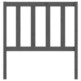 vidaXL Hoofdbord 106x4x100 cm massief grenenhout grijs