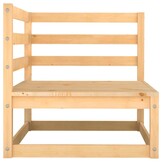 vidaXL 2-delige Loungeset met kussens massief grenenhout
