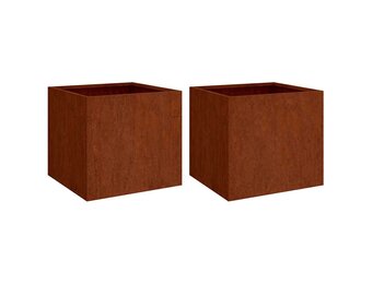 vidaXL Plantenbakken 2 st 32x30x29 cm cortenstaal