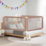 vidaXL Bedhekje peuter 180x25 cm stof taupe