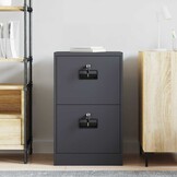 vidaXL Bestandenkast Antraciet 45,5 x 42 x 74,5 cm Koudgewalst Staal