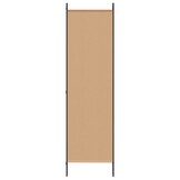 vidaXL 5-Panel Room Divider Beige 250 x 180 cm Stof