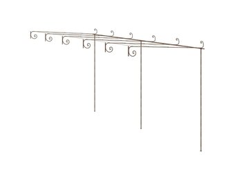 vidaXL Tuinpergola 6x3x2,5 m ijzer antiekbruin