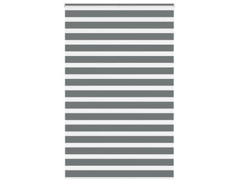 vidaXL Zebra rolgordijn 150x230 cm stofbreedte 145,9 cm donkergrijs