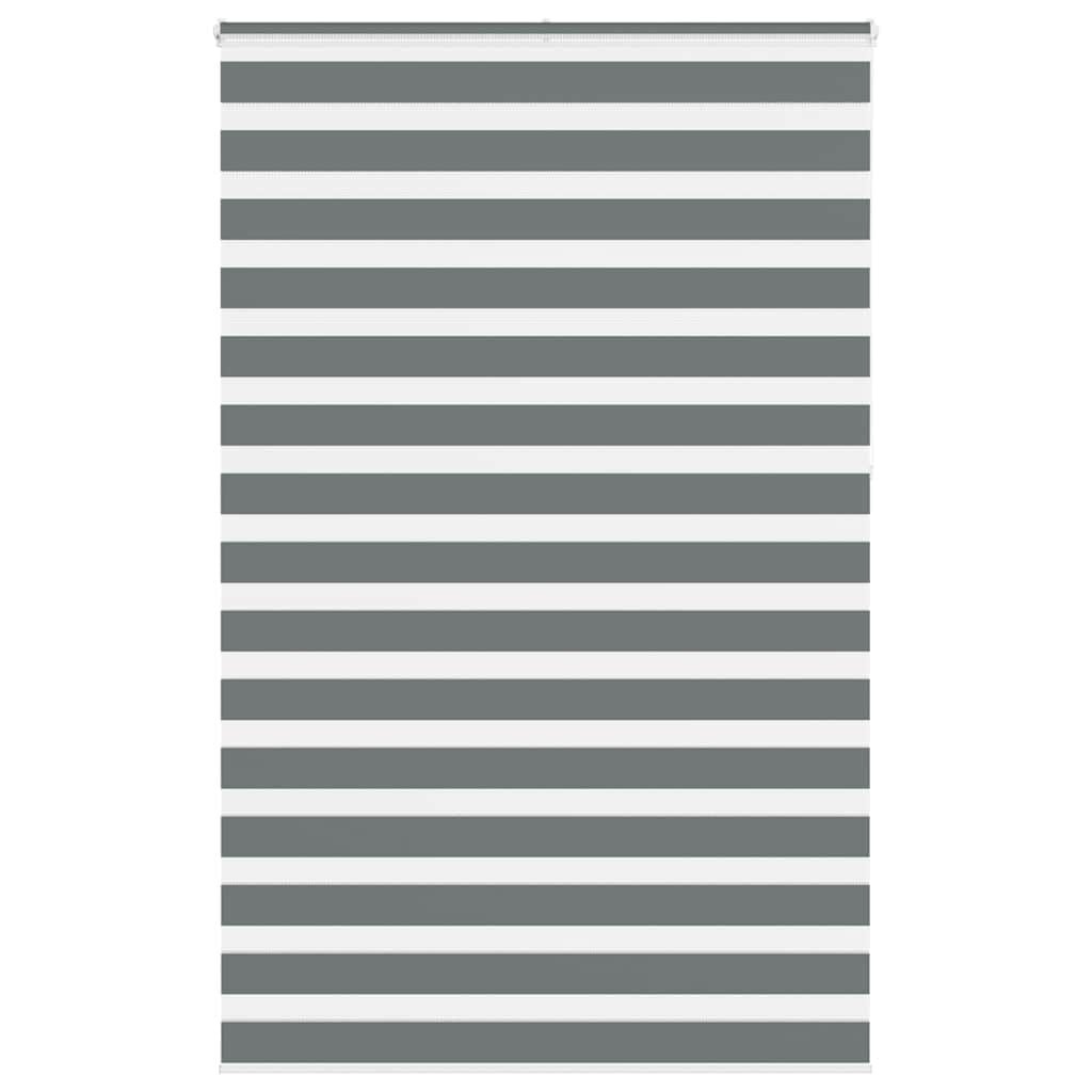 vidaXL Zebra rolgordijn 150x230 cm stofbreedte 145,9 cm donkergrijs