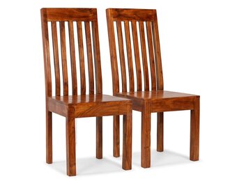 vidaXL Eetkamerstoelen 2 st modern hout met honingafwerking