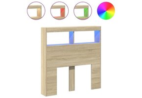 Hoofdbordkast met LED Verlichting - Sonoma Eiken (34% Korting)