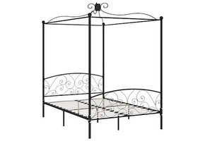vidaXL Hemelbedframe Metaal Zwart 120x200 cm - 35% Korting