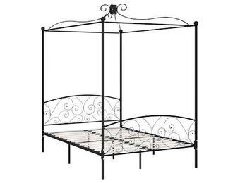 vidaXL Hemelbedframe metaal zwart 120x200 cm