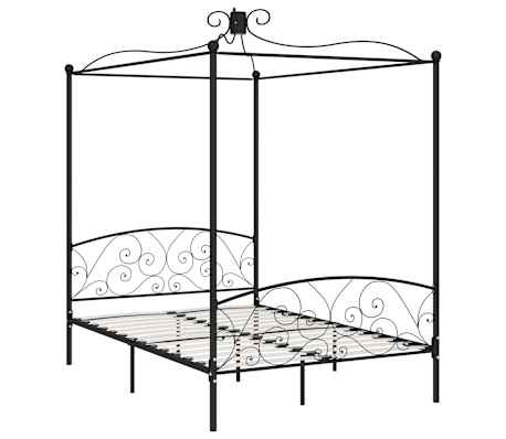 vidaXL Hemelbedframe metaal zwart 120x200 cm