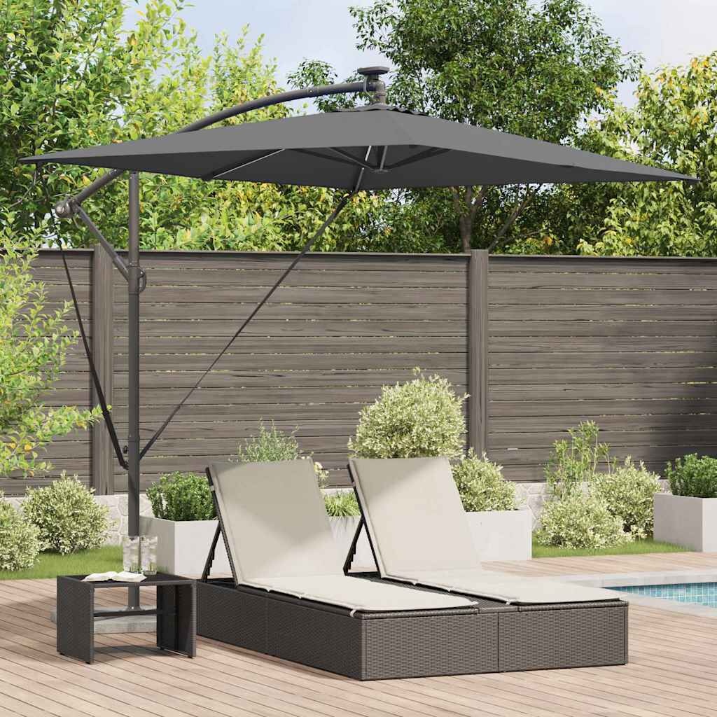 vidaXL Parasol 294 x 200 x 270 cm Polyester en Aluminium Antraciet