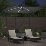vidaXL Parasol 294 x 200 x 270 cm Polyester en Aluminium Antraciet