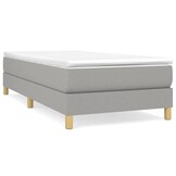 vidaXL Bedframe zonder matras 100x200 cm stof lichtgrijs