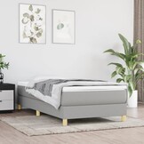 vidaXL Bedframe zonder matras 100x200 cm stof lichtgrijs