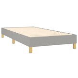 vidaXL Bedframe zonder matras 100x200 cm stof lichtgrijs