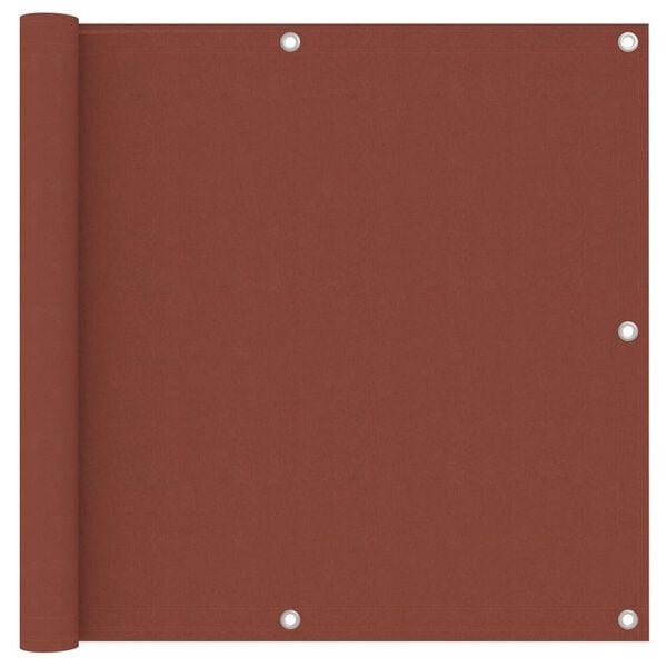 vidaXL Balkonscherm 90x500 cm oxford stof terracotta