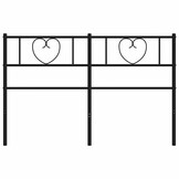 vidaXL Vervangend hoofdbord 140 cm metaal zwart