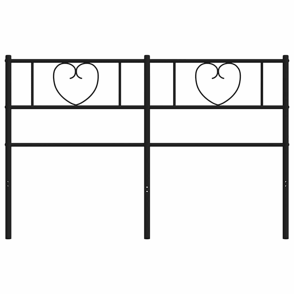 vidaXL Vervangend hoofdbord 140 cm metaal zwart