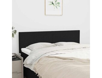 vidaXL Hoofdborden 144x5x78/88 cm stof zwart