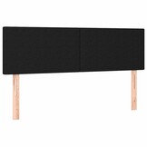 vidaXL Hoofdborden 144x5x78/88 cm stof zwart