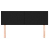 vidaXL Hoofdborden 144x5x78/88 cm stof zwart