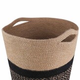vidaXL Plantenpot Set 2 st Naturel en Zwart Ø 28 x 28 cm