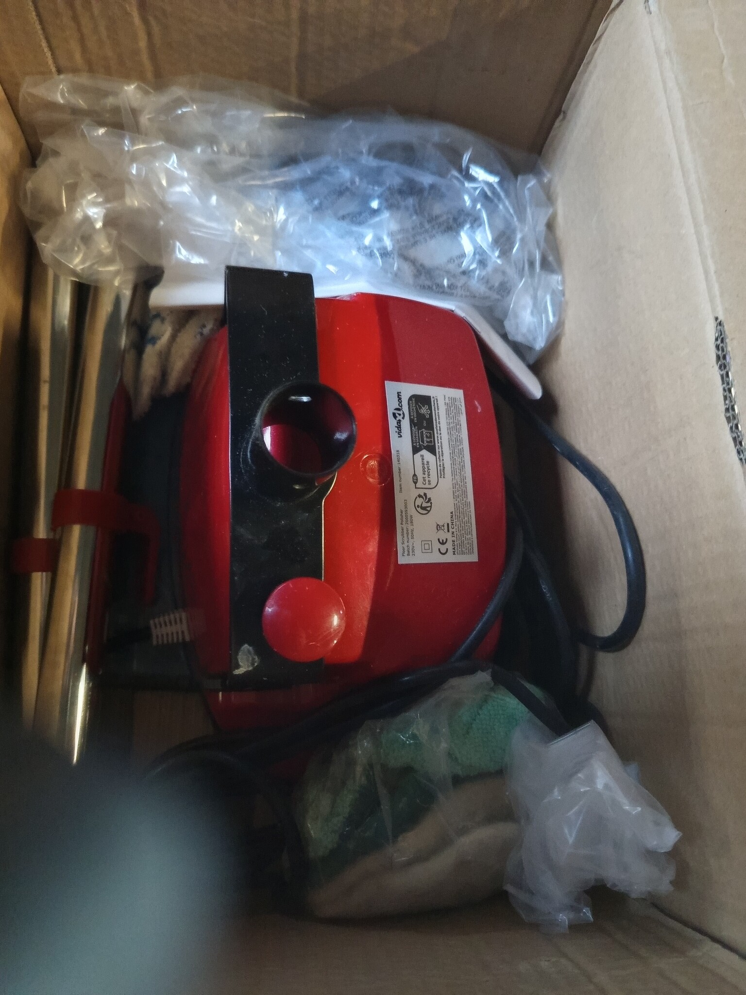 5-in-1 Tweekoppige vloerschrobber & polijstmachine