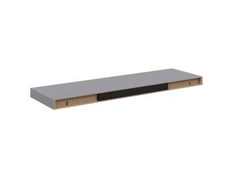 vidaXL Wandschap zwevend 80x23,5x3,8 cm MDF grijs