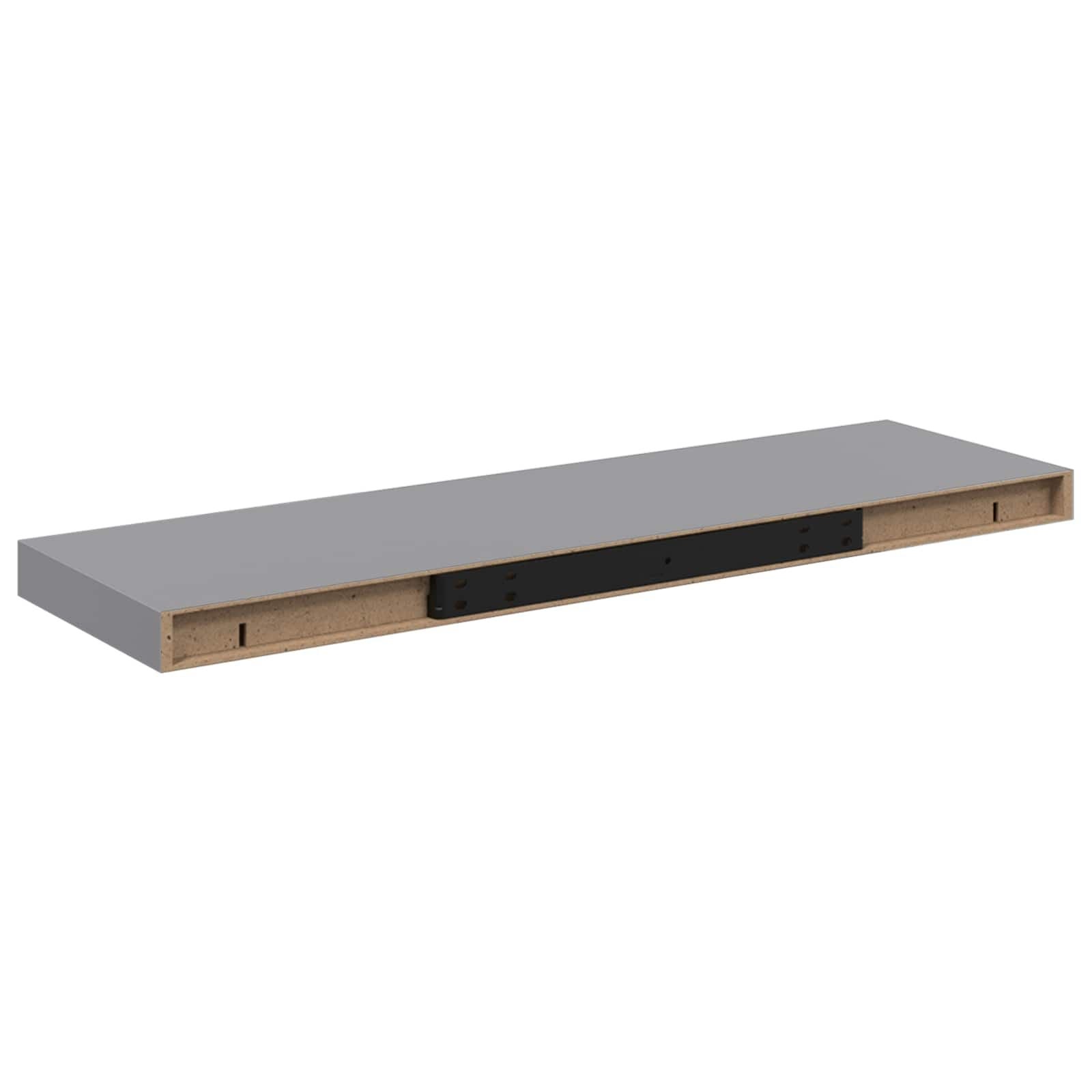 vidaXL Wandschap zwevend 80x23,5x3,8 cm MDF grijs