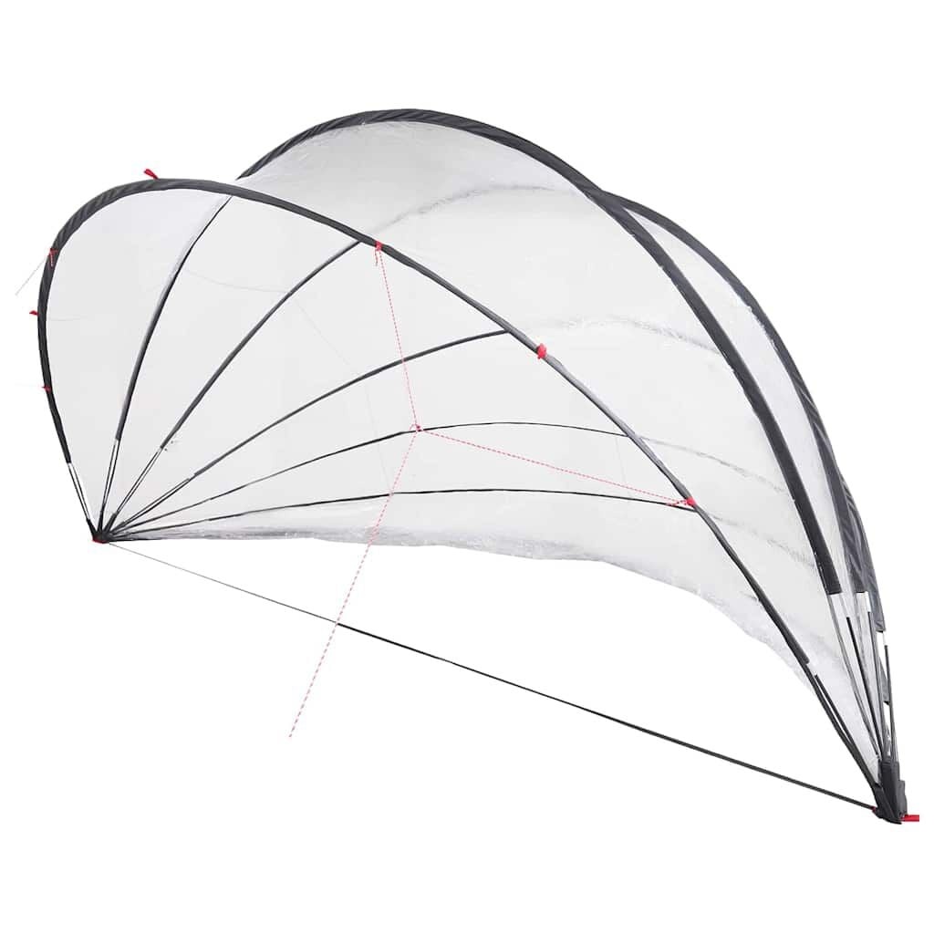 vidaXL Pooldome 592 x 590 x 275 cm PVC Doorzichtig