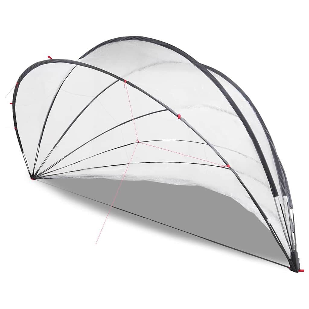 vidaXL Pooldome 592 x 590 x 275 cm PVC Doorzichtig