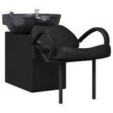 vidaXL Shampoo Stoel Zwart 136 x 60 x 92 cm Kunststof