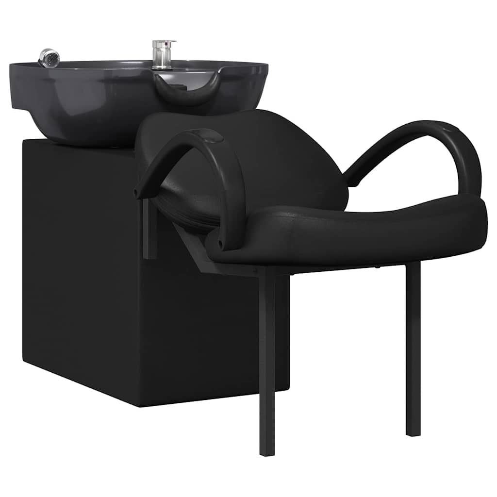 vidaXL Shampoo Stoel Zwart 136 x 60 x 92 cm Kunststof