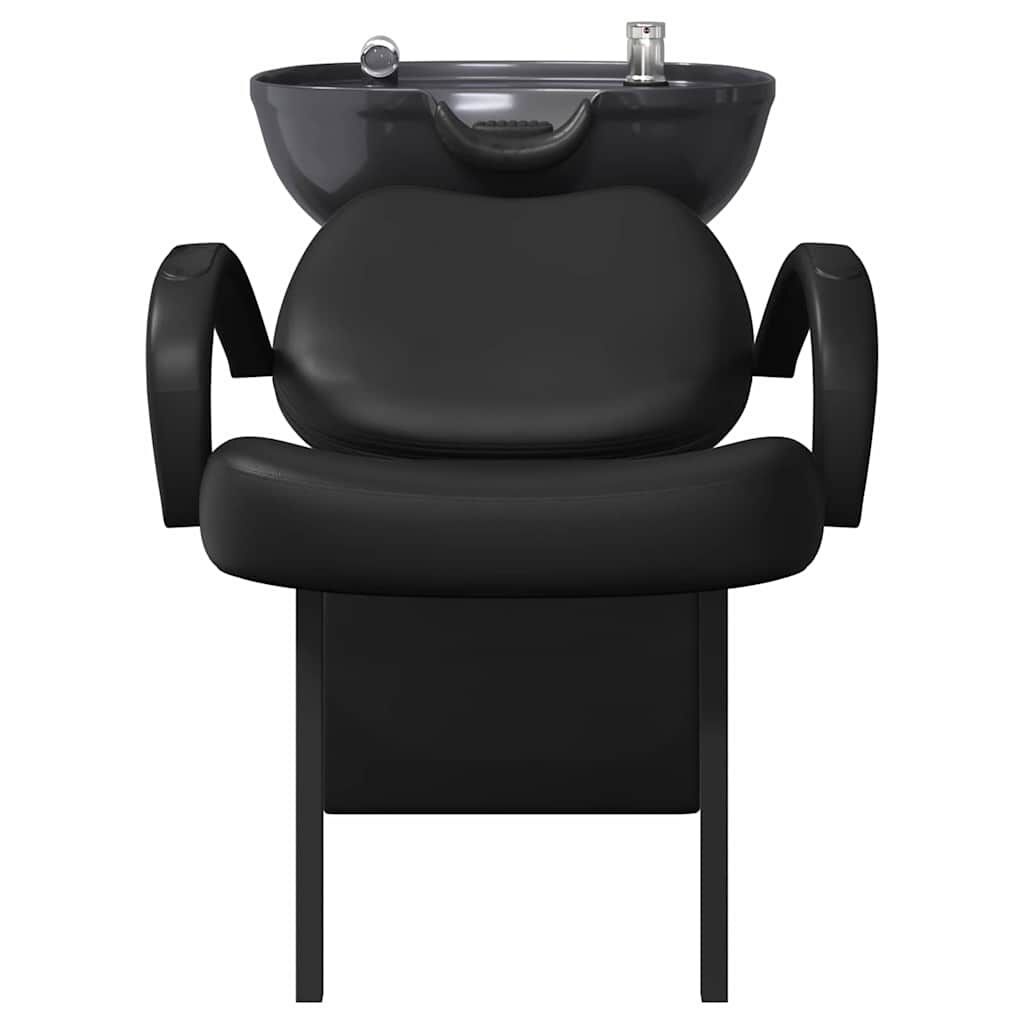 vidaXL Shampoo Stoel Zwart 136 x 60 x 92 cm Kunststof