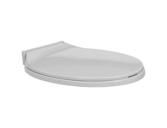 vidaXL Toiletbril soft-close ovaal lichtgrijs