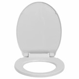vidaXL Toiletbril soft-close ovaal lichtgrijs