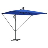 vidaXL Parasol 294 x 200 x 270 cm Polyester en Aluminium Azuurblauw