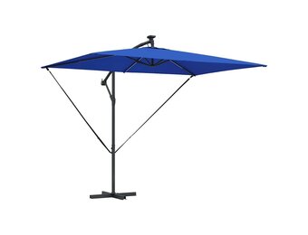 vidaXL Parasol 294 x 200 x 270 cm Polyester en Aluminium Azuurblauw